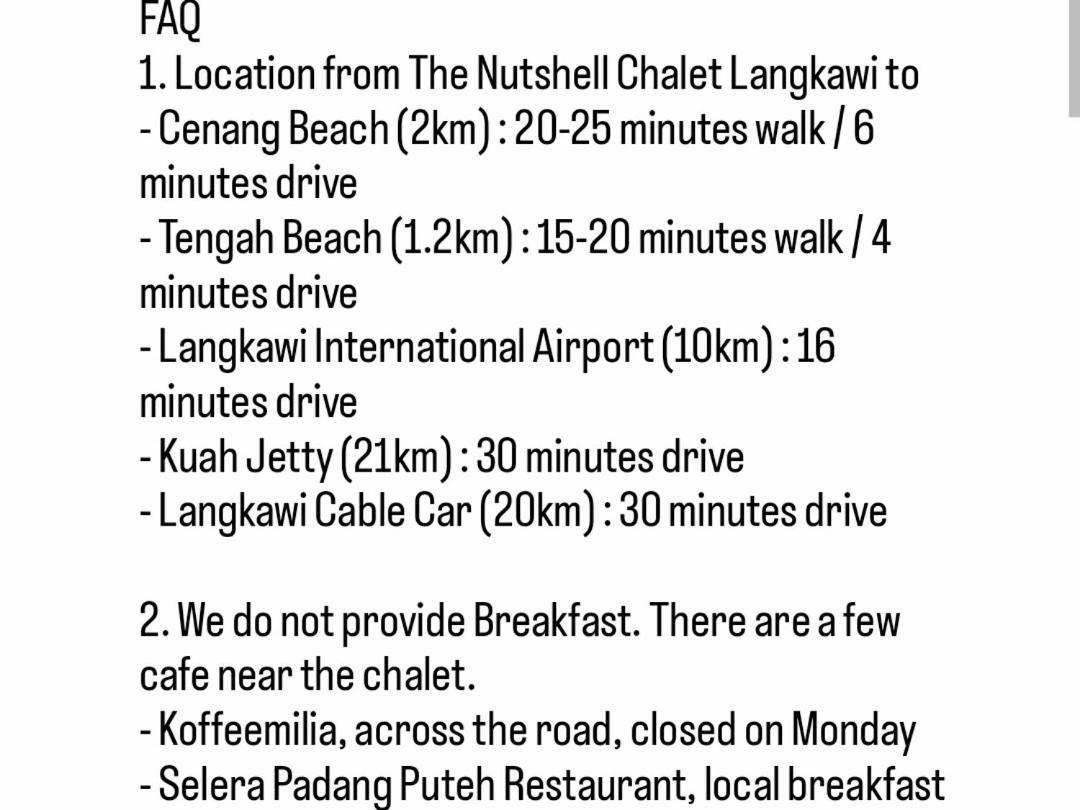 The Nutshell Chalet Langkawi Pantai Cenang  Bagian luar foto